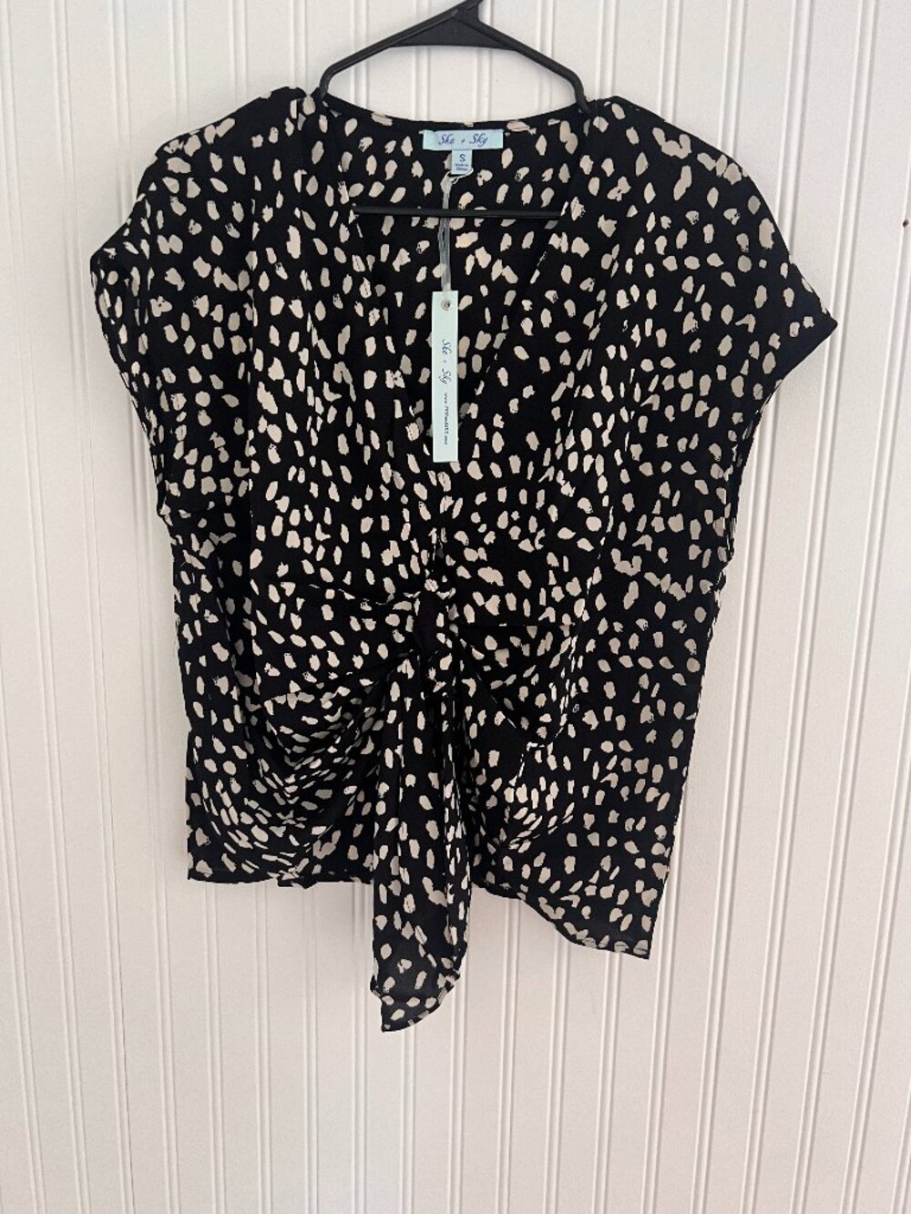 Women's Chiffon Tie-Front Top